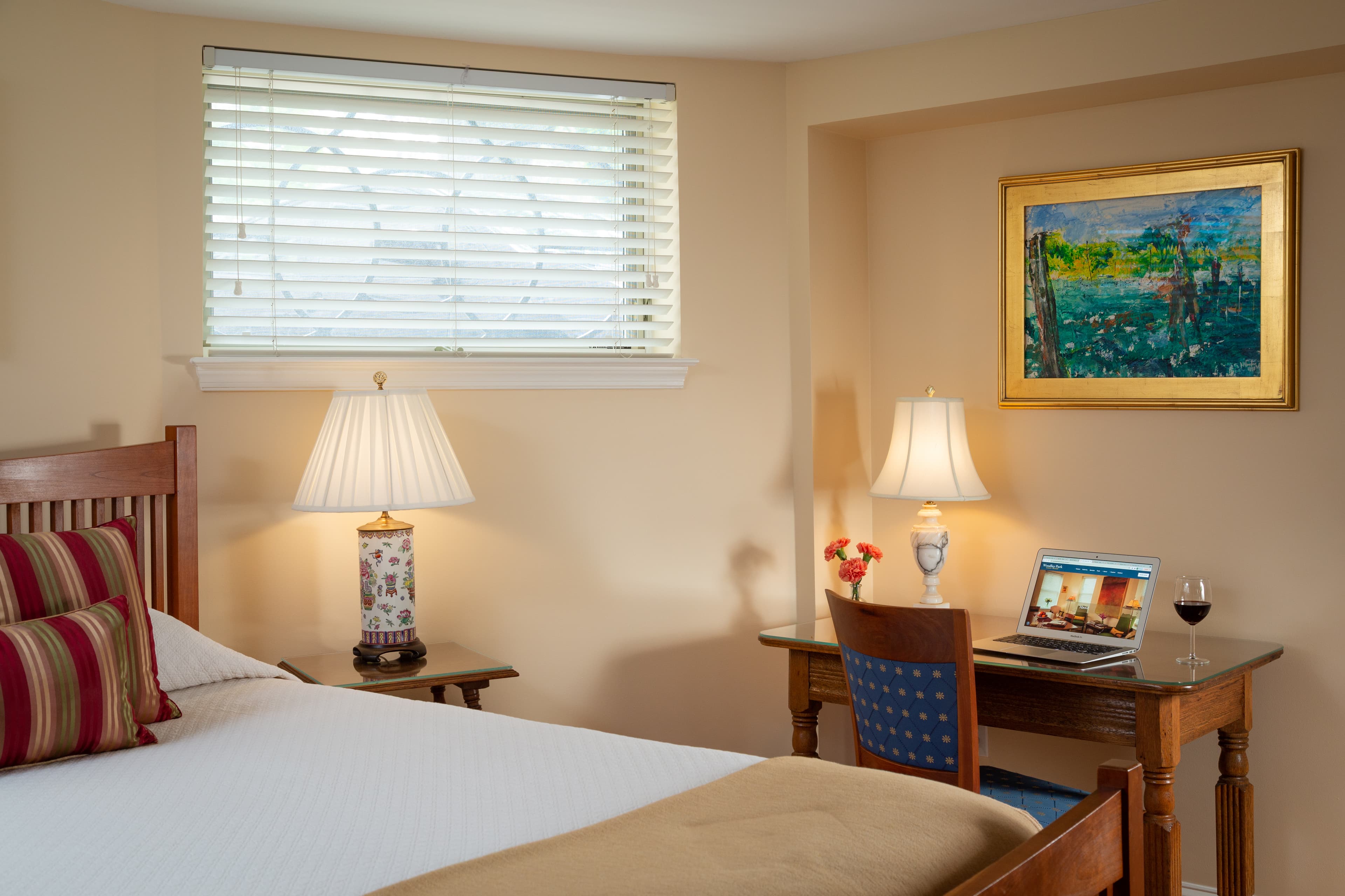desk in main bedroom