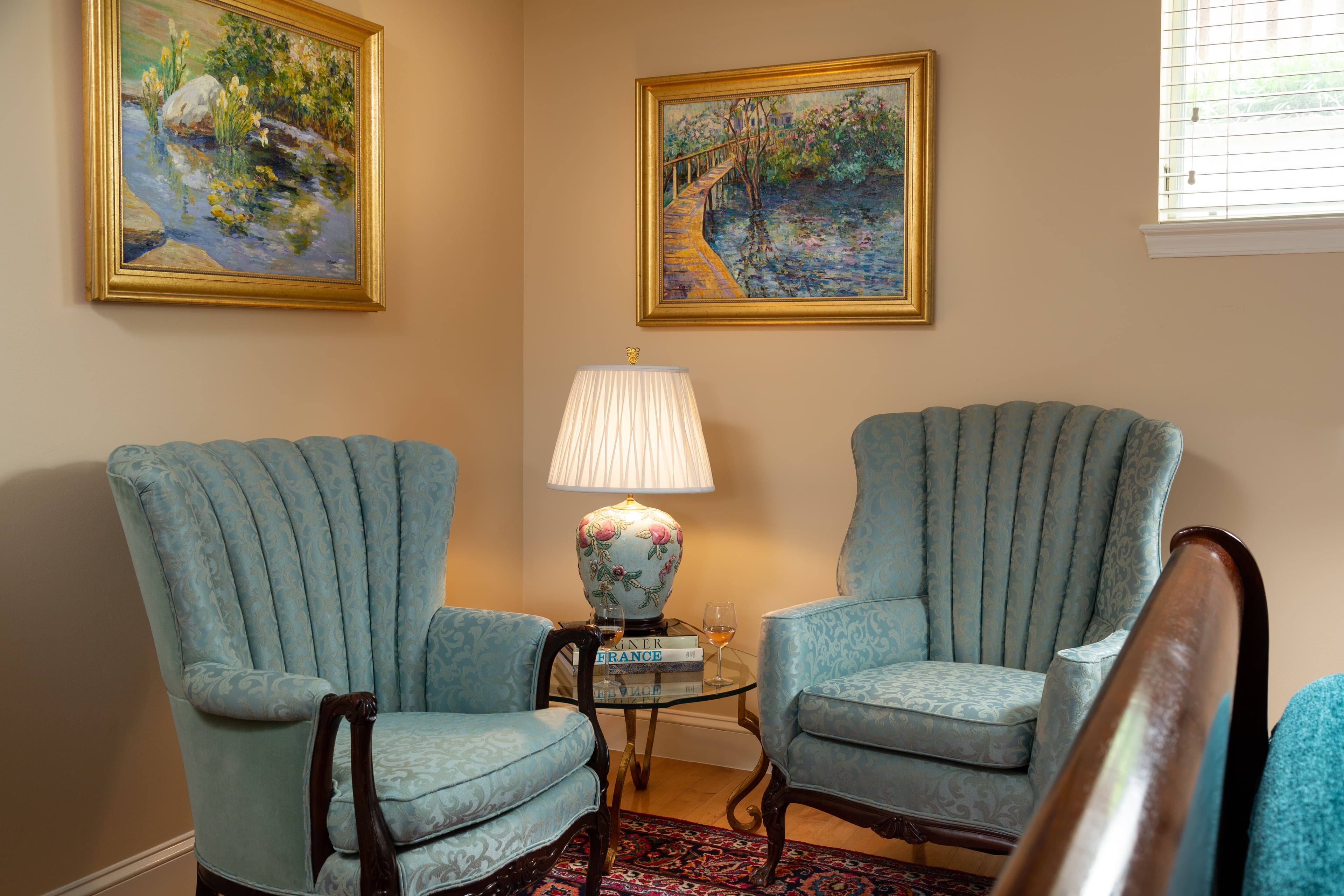sitting area in main bedroom